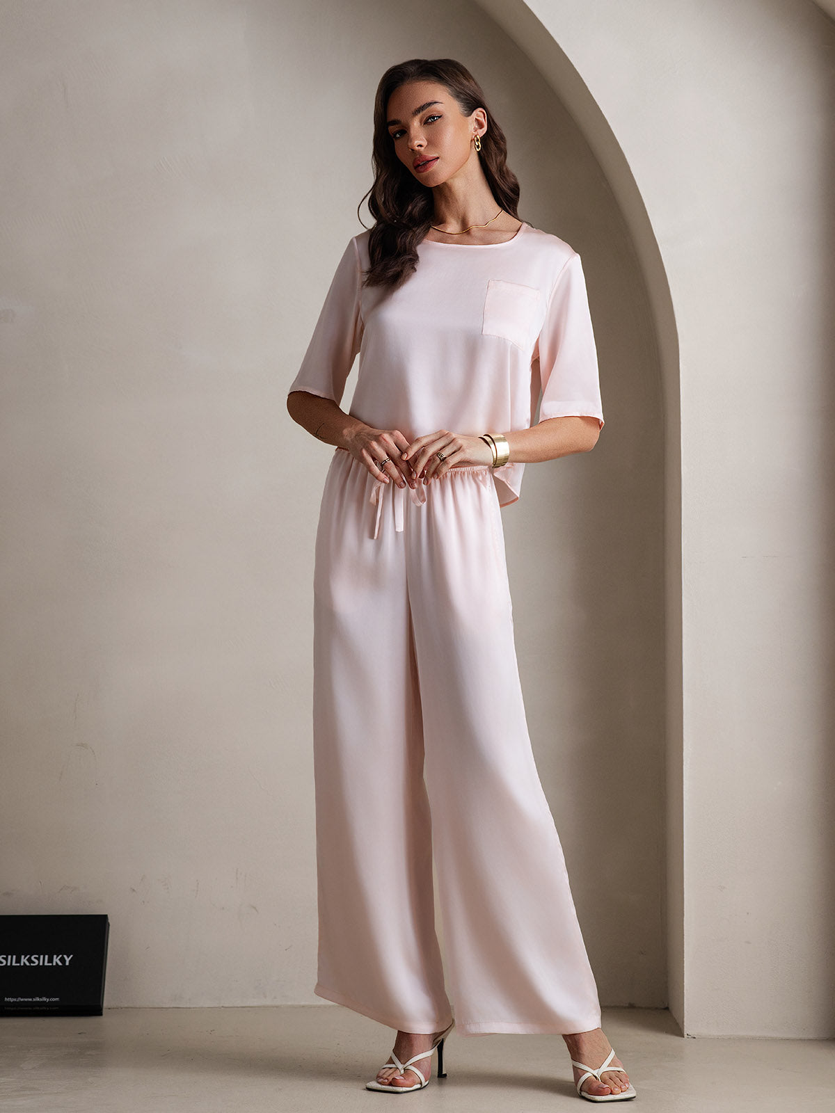 Reine Seide Damen Pyjamas