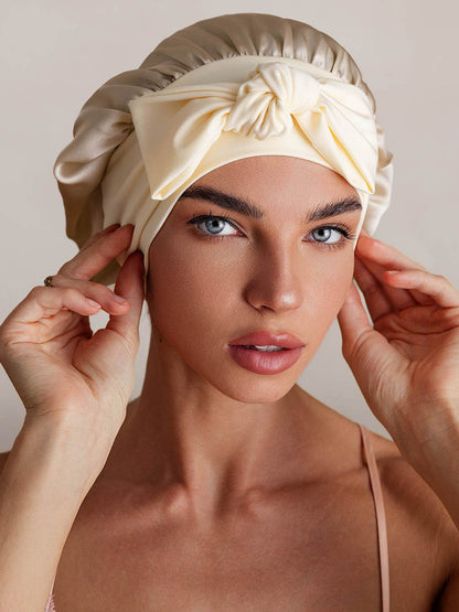 Reine Seide Schleifenbindung Seidenhaube