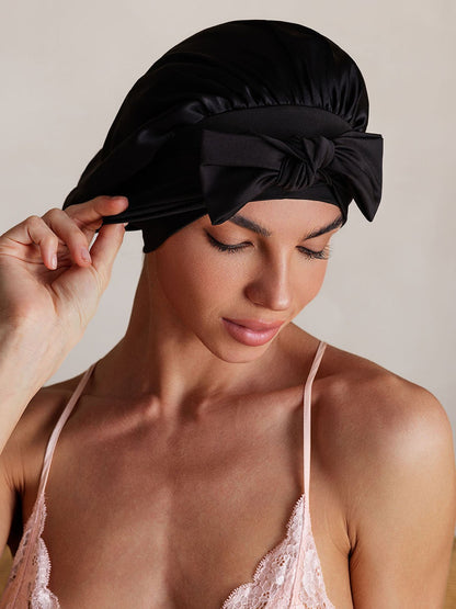 Reine Seide Schleifenbindung Seidenhaube