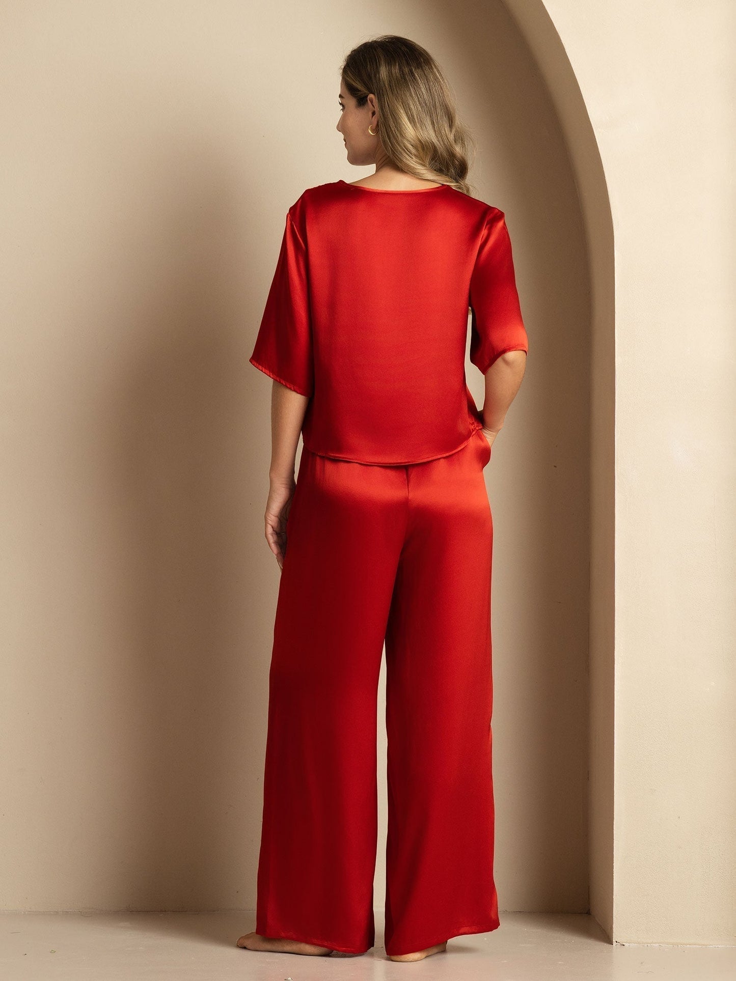 Reine Seide Damen Pyjamas