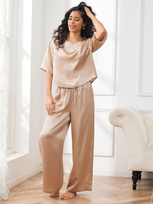 Reine Seide Damen Pyjamas