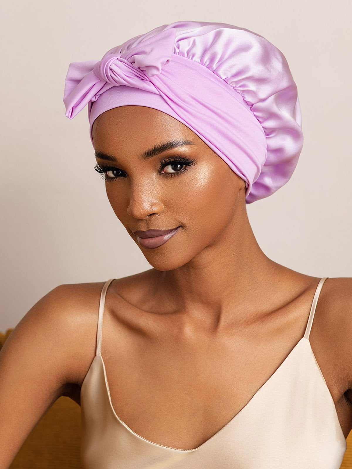 Reine Seide Schleifenbindung Seidenhaube