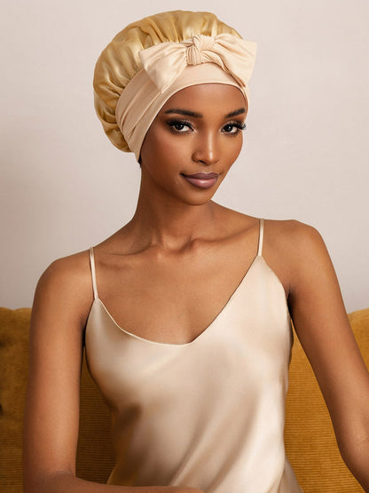 Reine Seide Schleifenbindung Seidenhaube