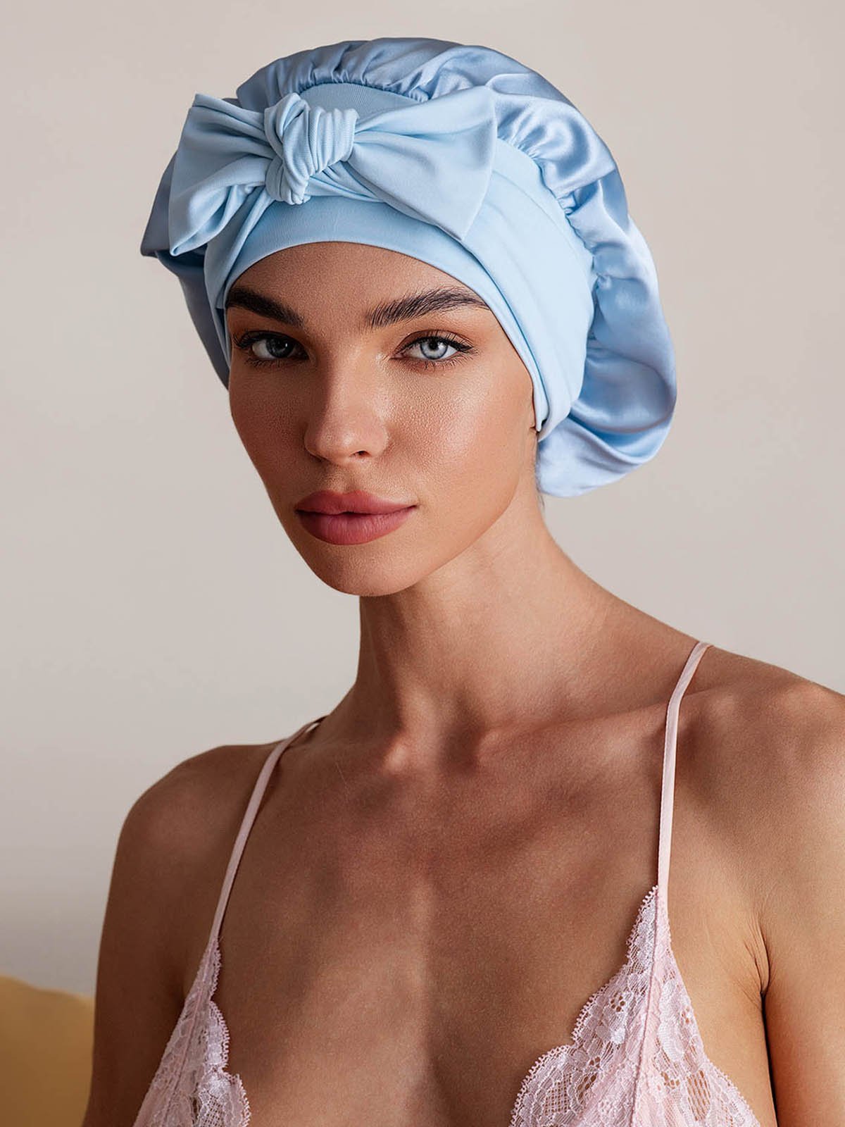 Reine Seide Schleifenbindung Seidenhaube