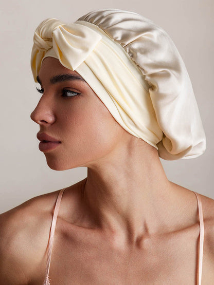 Reine Seide Schleifenbindung Seidenhaube