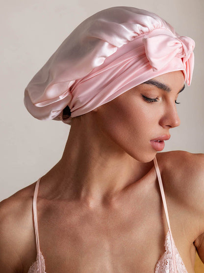 Reine Seide Schleifenbindung Seidenhaube