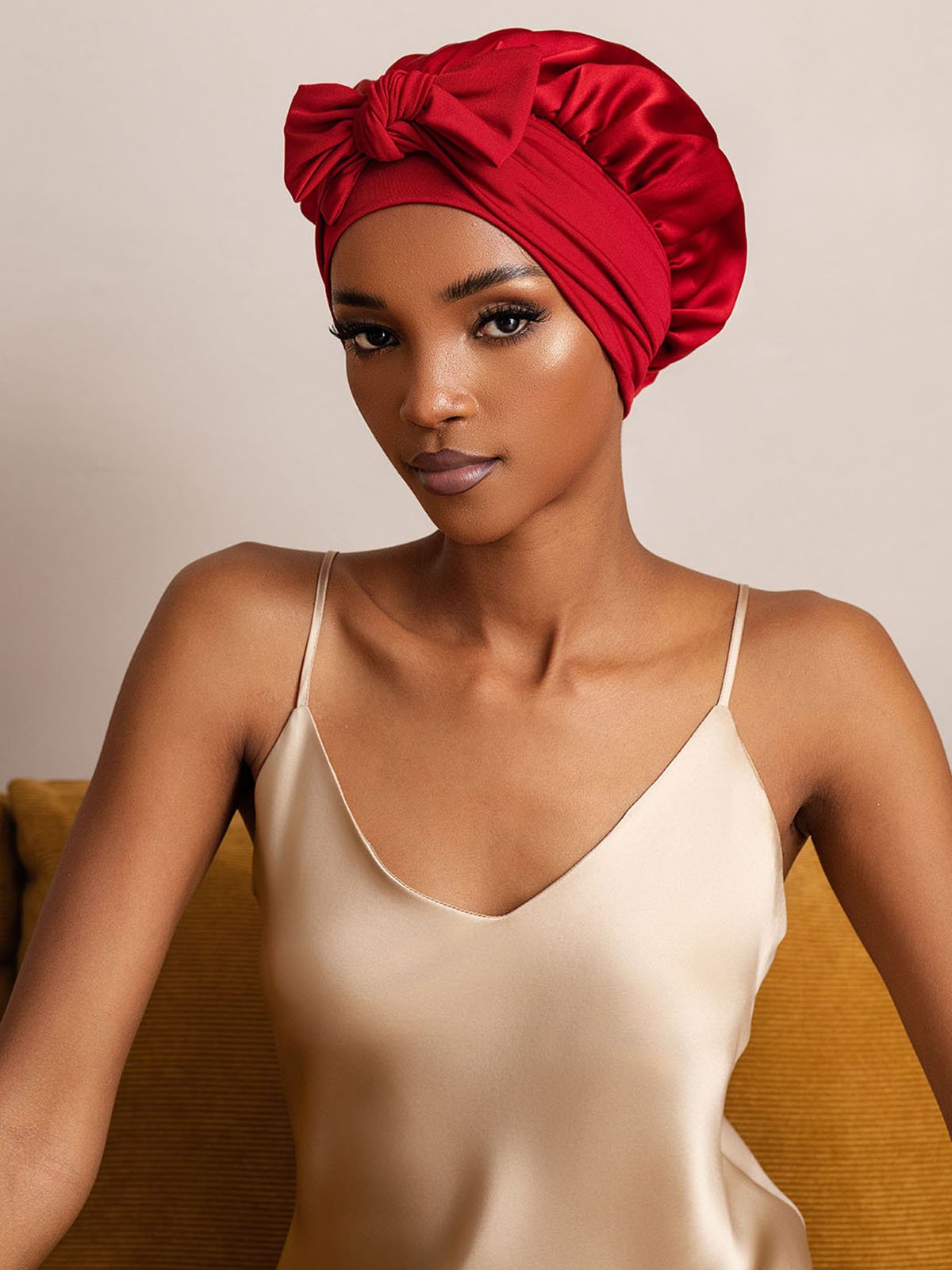 Reine Seide Schleifenbindung Seidenhaube