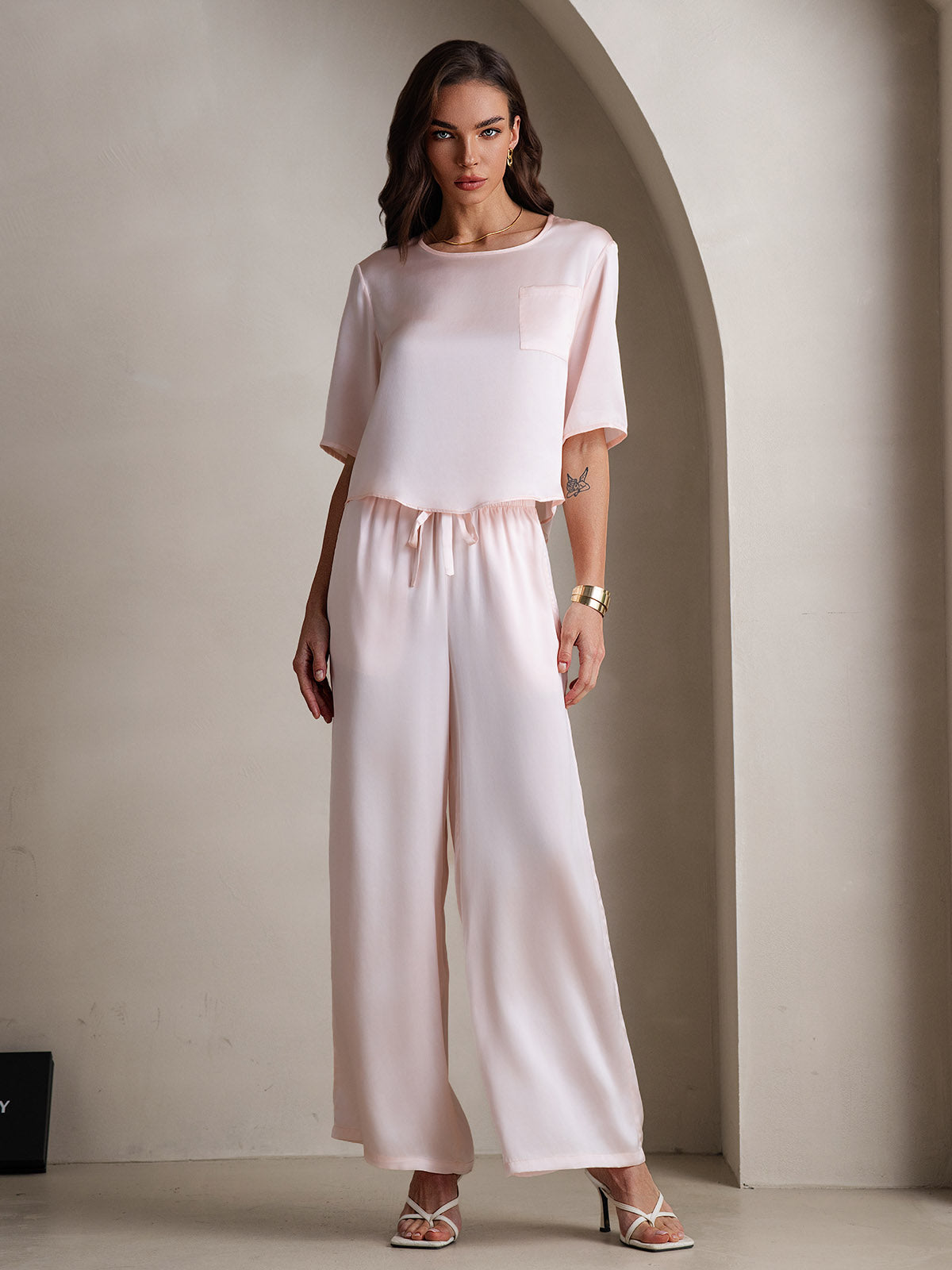 Reine Seide Damen Pyjamas