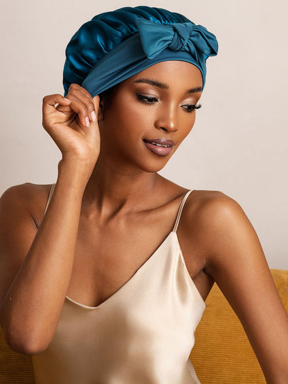 Reine Seide Schleifenbindung Seidenhaube