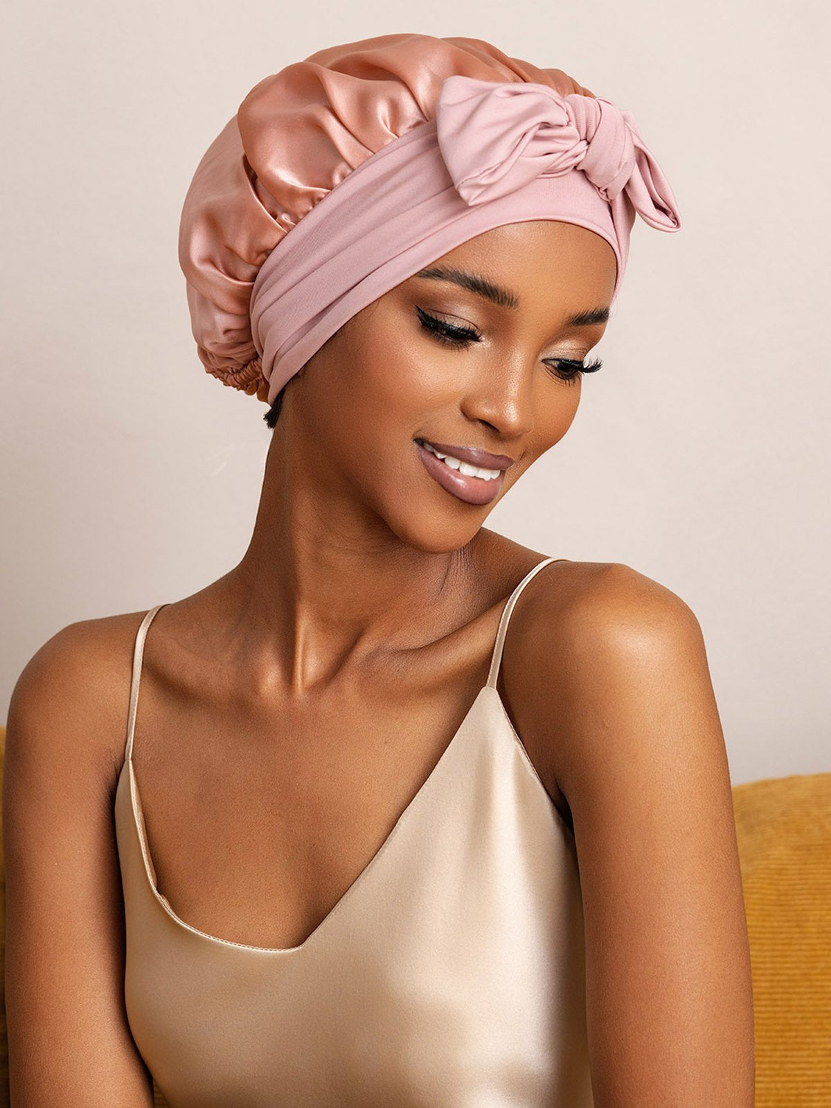 Reine Seide Schleifenbindung Seidenhaube