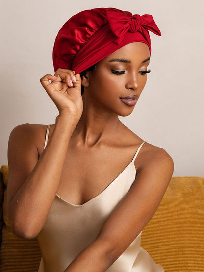 Reine Seide Schleifenbindung Seidenhaube