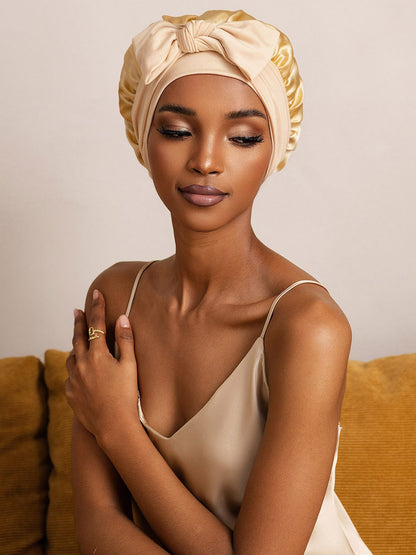 Reine Seide Schleifenbindung Seidenhaube