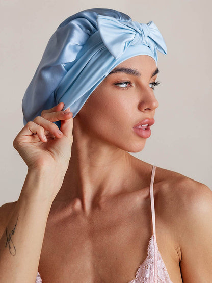 Reine Seide Schleifenbindung Seidenhaube